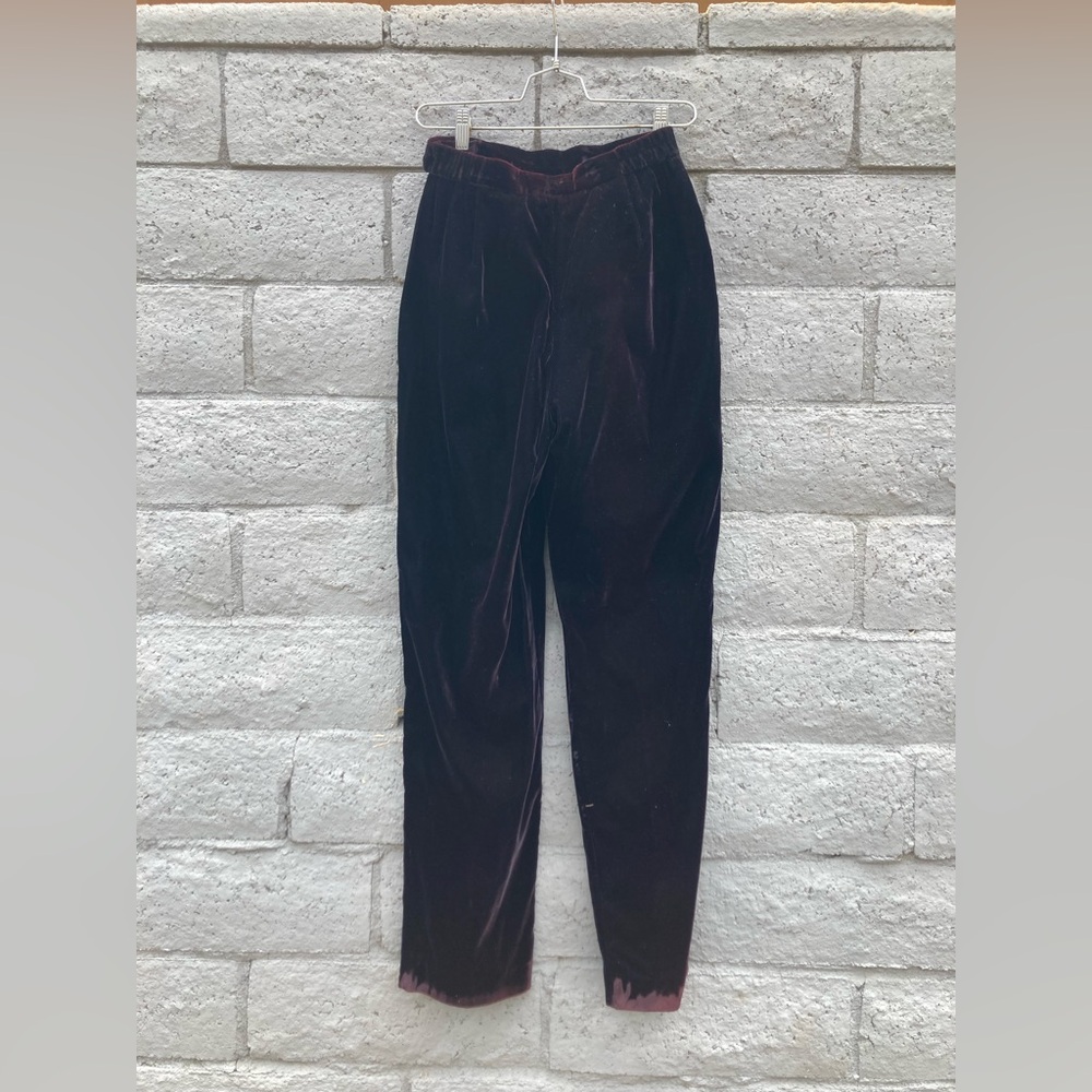 Vintage Wine Velvet Trousers - Picture 4 of 8